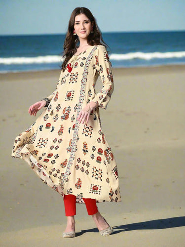 Women embellished Ethnic Motifs Printed Kurta - RueCollections